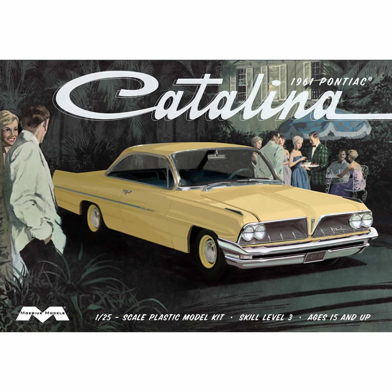 MOE1217 1961 Pontiac Catalina 1/25 Scale Plastic Model Kit Moebius Main Image