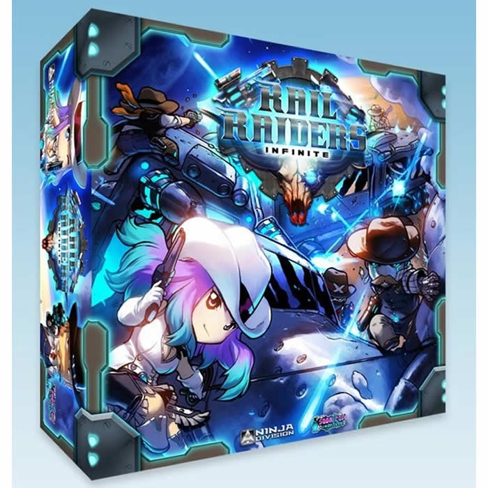 NJD020100 Rail Raiders Infinite Western Miniatures Board Game Main Image