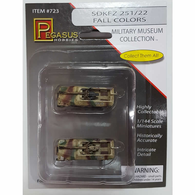 PEG0723 Sdkfz 251-22 Halftrack Fall Colors 1/144 Scale Model Pegasus Main Image