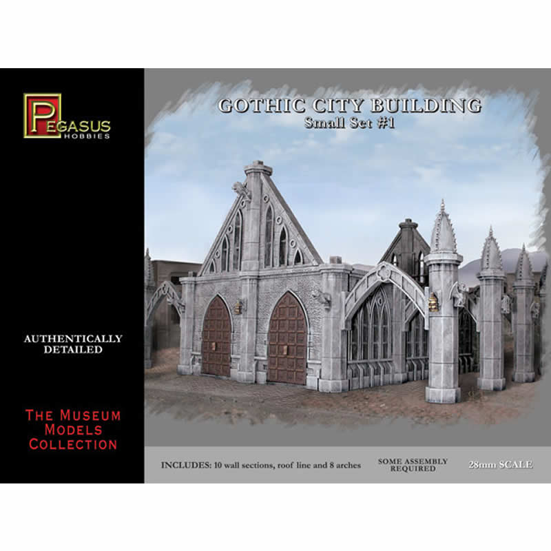 PEG4924 Gothic City Building Small Set 1 Miniature Terrain Pegasus Hobbies Main Image