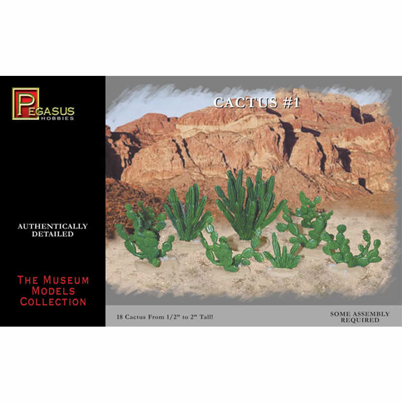 PEG6507 Cactus Terrain Style 1 Miniature Terrain Pegasus Hobbies Main Image