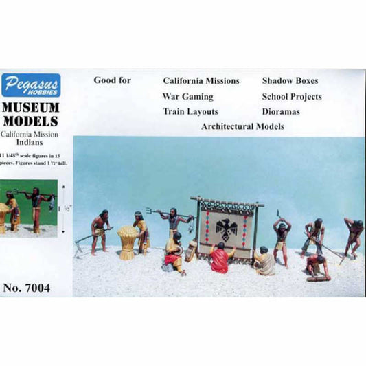 PEG7004 California Mission Indians Set One 1/48 Scale Plastic Model Kit  Pegasus Main Image