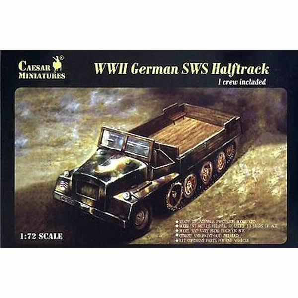 PEG7210 WWII German SWS Halftrack 1/72 Scale Plastic Model Kit Pegasus Main Image