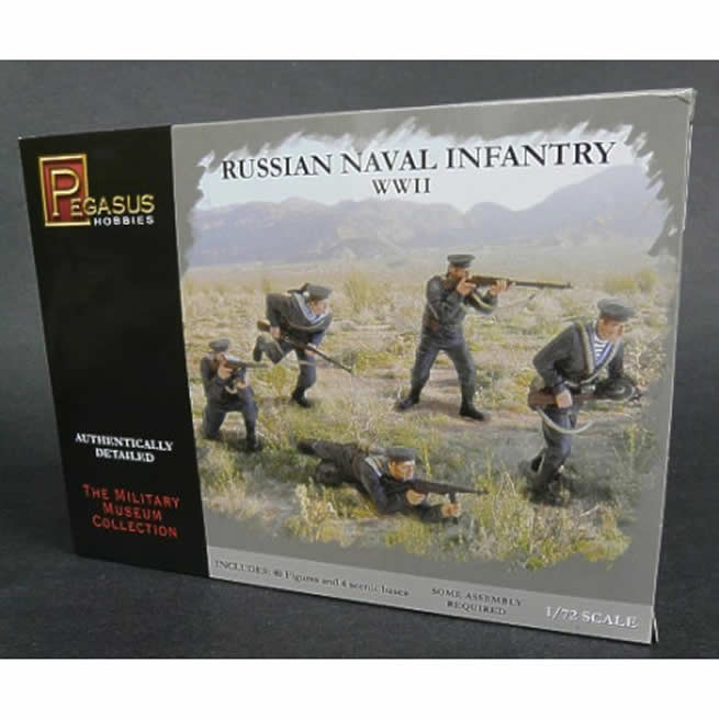 PEG7270 Russian WWII Naval Infantry 1/72 Scale Plastic Model Kit Pegasus Main Image