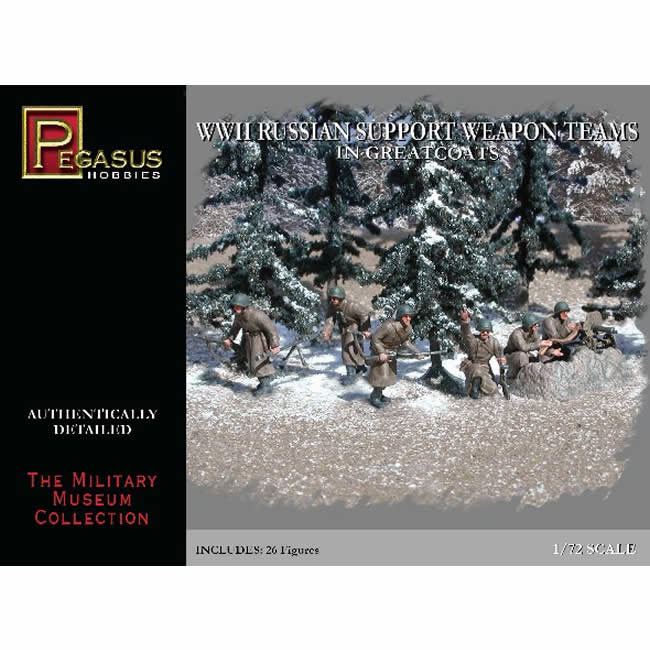PEG7274 WW2 Russian Support Weapon Teams In Greatcoats 1/72 Scale Plastic Kit Main Image