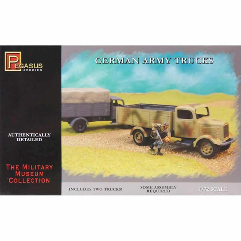 PEG7610 German Army Trucks 1/72 Scale Plastic Model Kit Pegasus Hobbies Main Image