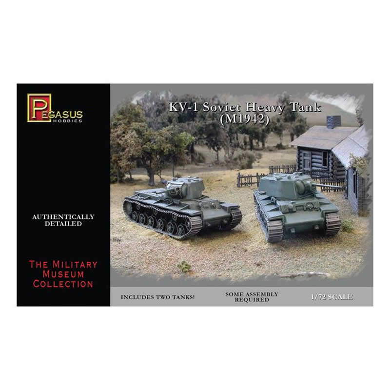 PEG7666 KV-1 Soviet Heavy Tanks 1/72 Scale Plastic Model Kit Pegasus Main Image