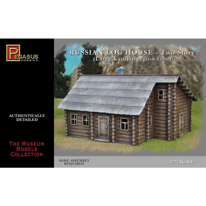 PEG7704 Russian Two Story Log House 1/72 Scale Plastic Model Kit Pegasus Hobbies Main Image