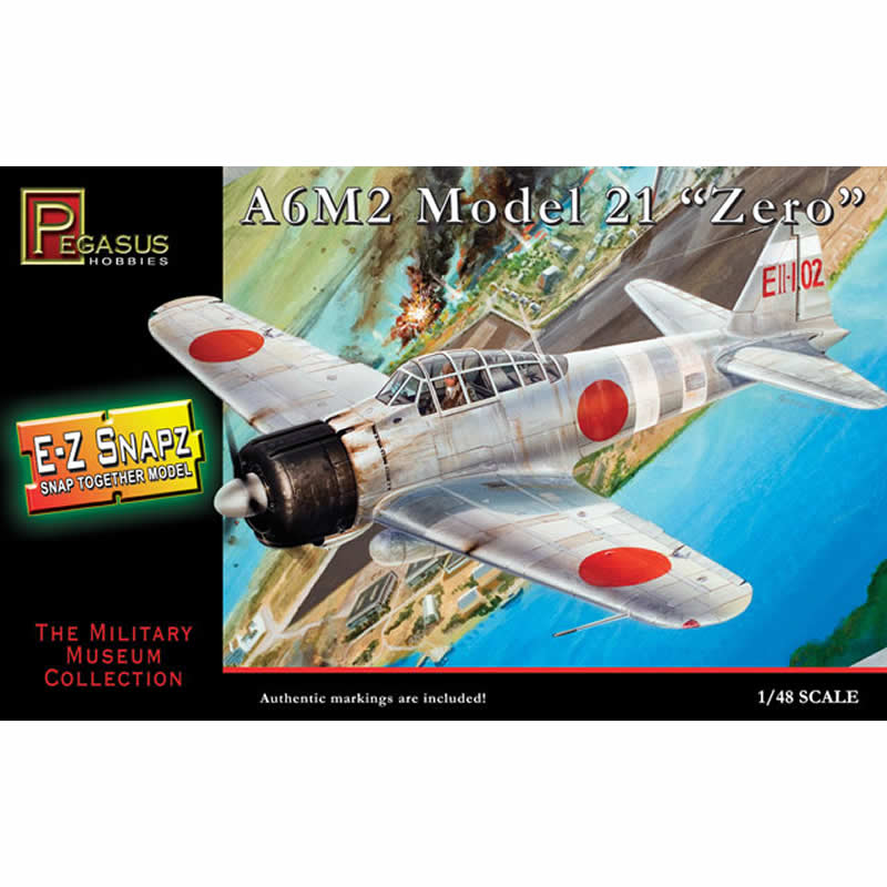 PEG8409 Zero A6M2 Model 21 1/48 Scale Plastic Model Kit Pegasus Hobbies Main Image