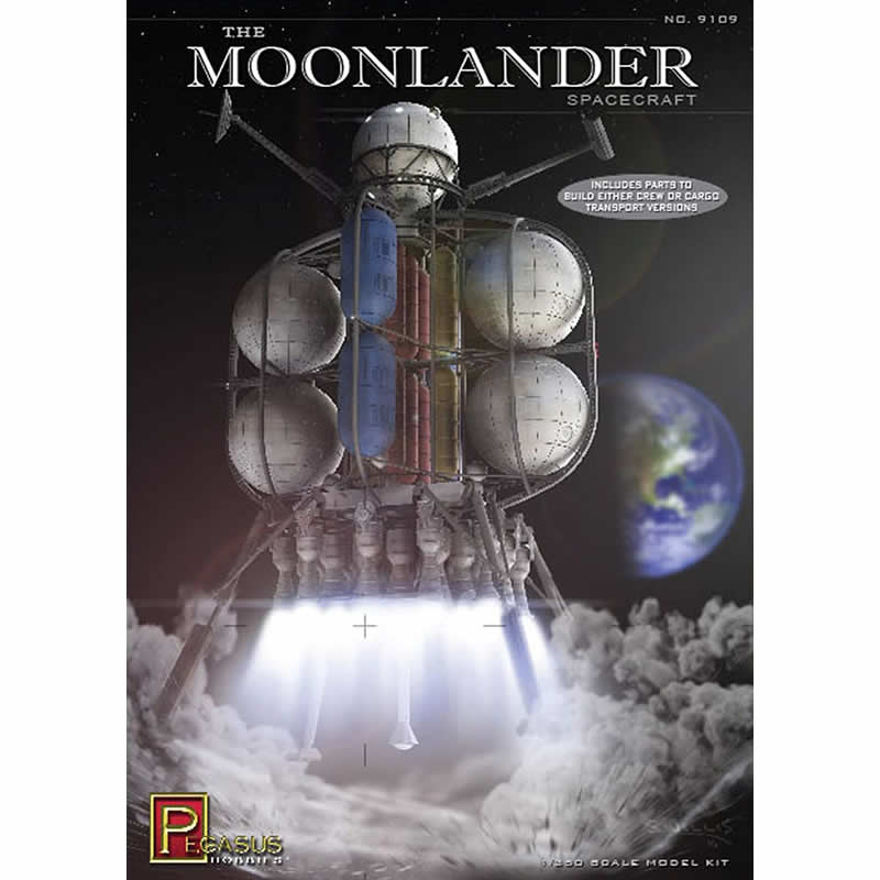 PEG9109 Moonlander Spacecraft 1/350 Plastic Model Kit Pegasus Hobbies Main Image