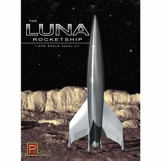 PEG9110 Luna Rocketship 1/350 Scale Plastic Model Kit Pegasus Hobbies Main Image