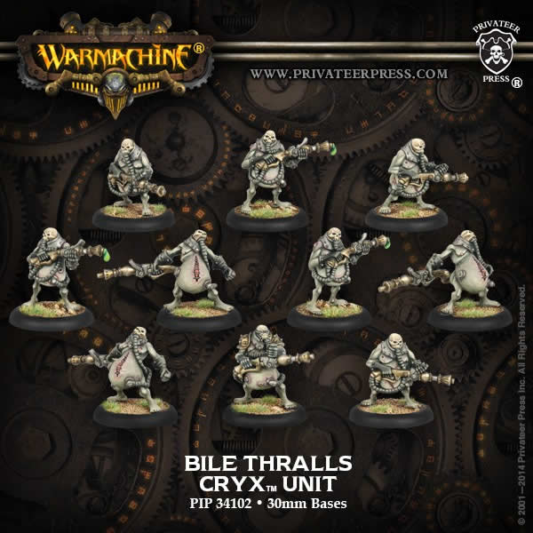 PIP34102 Bile Thralls Unit Cryx Warmachine Miniatures Game Main Image