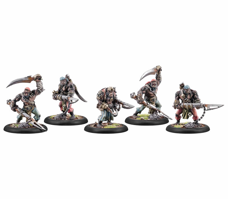 PIP34122 Black Ogrun Boarding Party Unit Cryx Warmachine Main Image