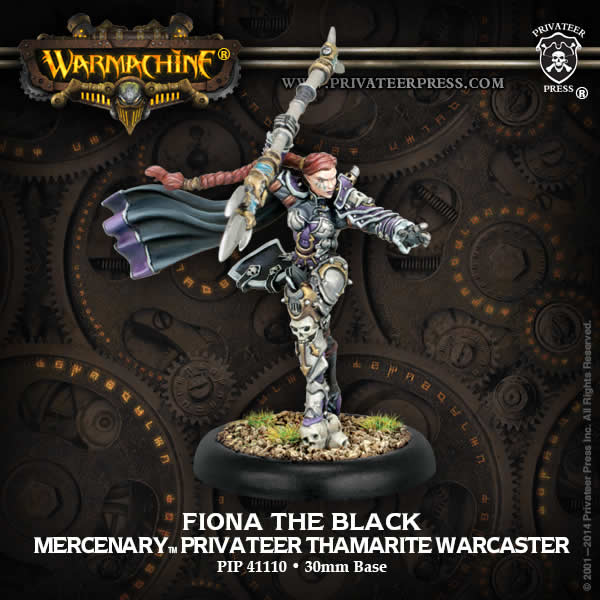 PIP41110 Fiona The Black Warcaster Privateer Mercenary Main Image