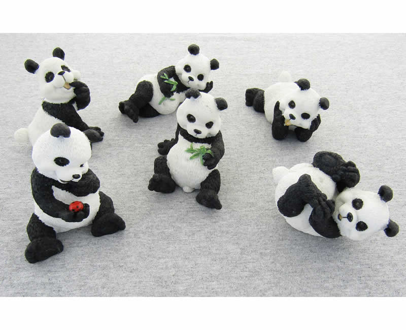 PTG5383 Panda Set Of 6 Pacific Trading Main Image