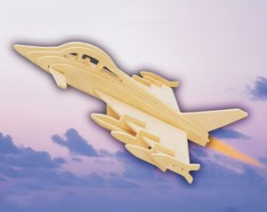 PUZ1123 Euro Fighter Typhoon 3D Wooden Puzzle by Puzzled Inc Main Image