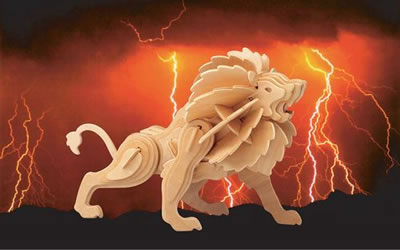 PUZ1405 Lion 3D Wooden Puzzle by Puzzled Inc Main Image