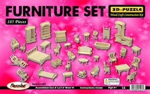 PUZ1507 Furniture Large Set 3D Wooden Puzzle by Puzzled Inc Main Image
