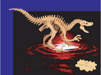 PUZ3102 Big Velociraptor 3D Wooden Puzzle by Puzzled Inc