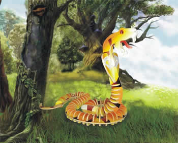 PUZC1005 Snake 3D Puzzle Colored by Puzzled Inc Main Image