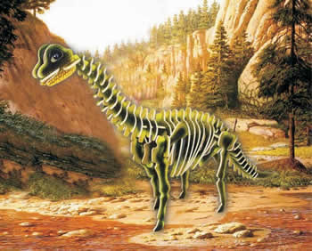 PUZC1249 Brachiosaurus 3D Puzzle Co1ored by Puzzled Inc Main Image