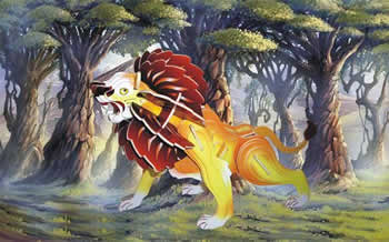 PUZC1405 Lion 3D Puzzle Colored by Puzzled Inc Main Image