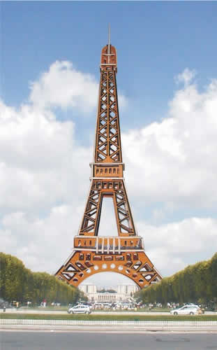 PUZC1418 Eiffel Tower 3D Puzzle Colored by Puzzled Inc Main Image