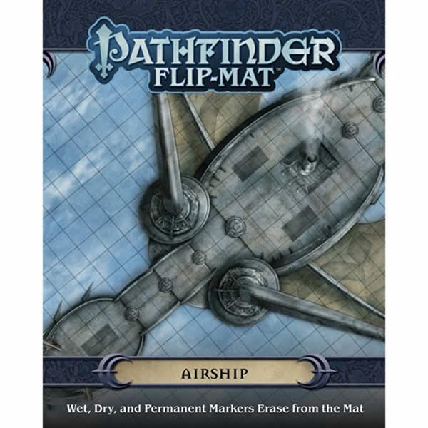 PZO30082 Airship Flip Mat Roleplaying Game Pathfinder Paizo Main Image