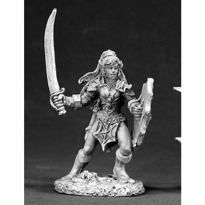 RPR02574 Female Dark Elf Fighter Miniature 25mm Heroic Scale 3rd Image