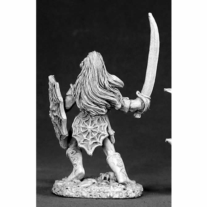 RPR02574 Female Dark Elf Fighter Miniature 25mm Heroic Scale 4th Image