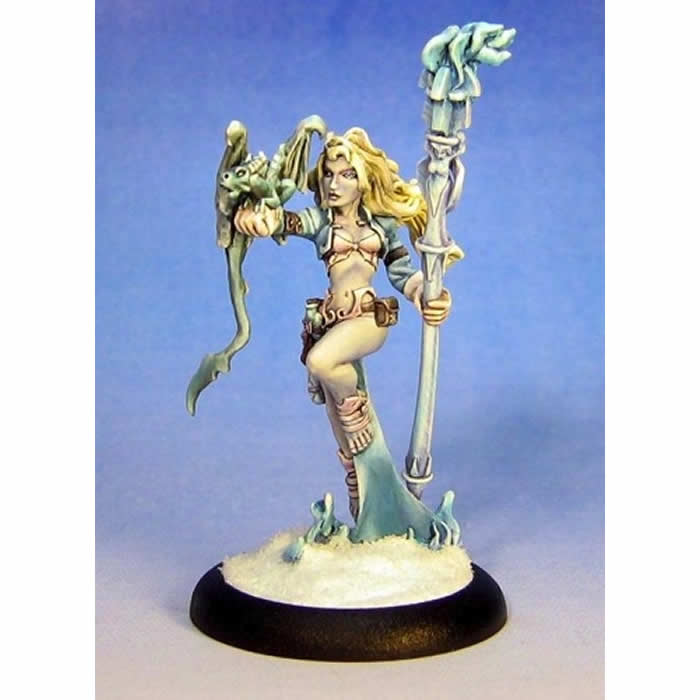 RPR03025 Pharess Fire Sorceress Miniature Figure 25mm Heroic Scale Dark Heaven Legends Reaper Miniatures 4th Image