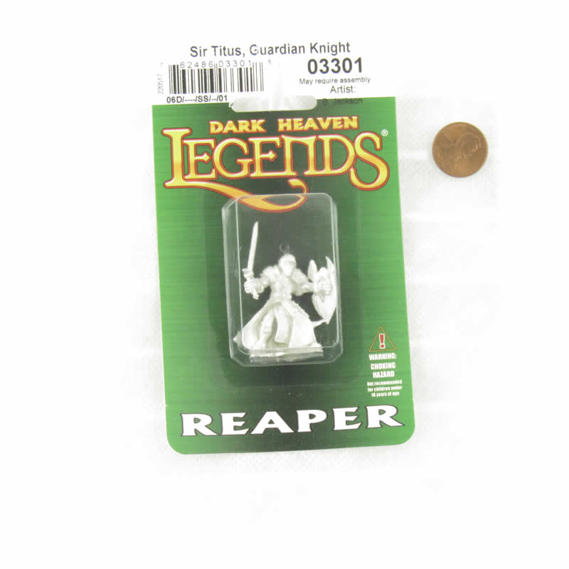 RPR03301 Sir Titus Human Fighter Miniature 25mm Heroic Scale Dark Heaven Legends Reaper Miniatures