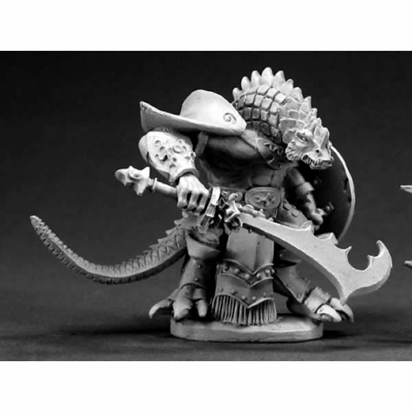 RPR03316 Kardrakir Reptus Dragonman Warrior Miniature 25mm Scale Main Image