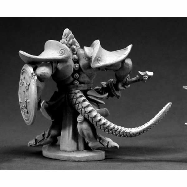 RPR03316 Kardrakir Reptus Dragonman Warrior Miniature 25mm Scale 3rd Image
