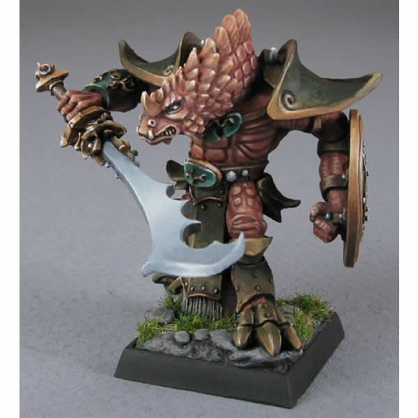 RPR03316 Kardrakir Reptus Dragonman Warrior Miniature 25mm Scale 4th Image