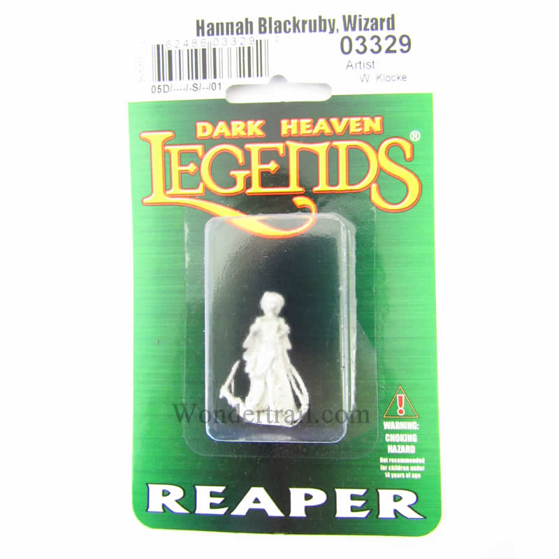 RPR03329 Hannah Blackruby Female Wizard Miniature 25mm Heroic Scale 2nd Image