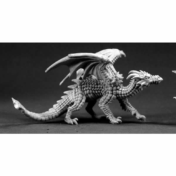 RPR03332 Young Fire Dragon Miniature 25mm Heroic Scale Dark Heaven Legends Reaper Miniatures Main Image