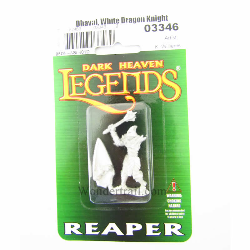 RPR03346 Dhaval Icefist White Dragon Knight Miniature 25mm Heroic Scale 2nd Image