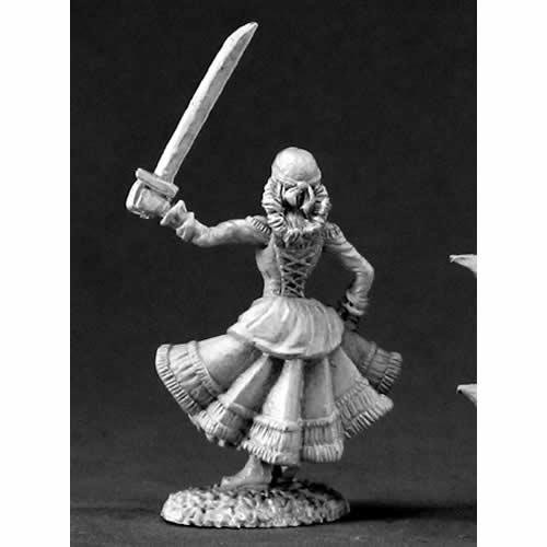 RPR03379 Dandy Franchesca Female Pirate Miniature 25mm Heroic Scale Dark Heaven Legends Reaper Miniatures 3rd Image