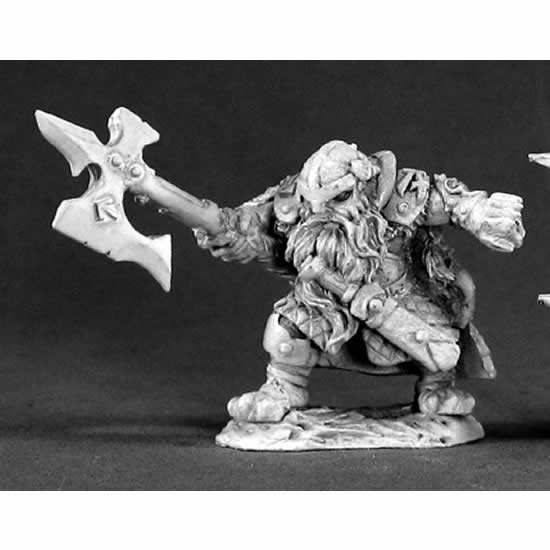RPR03386 Thorvald Dwarf Hero Miniature 25mm Heroic Scale Dark Heaven Main Image