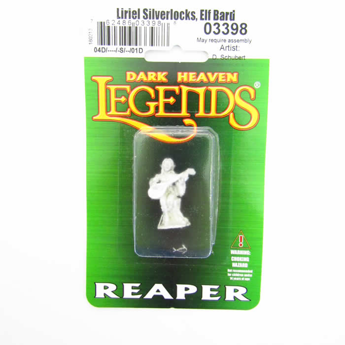 RPR03398 Liriel Silverlocks Female Elf Bard Miniature 25mm Heroic Scale 2nd Image
