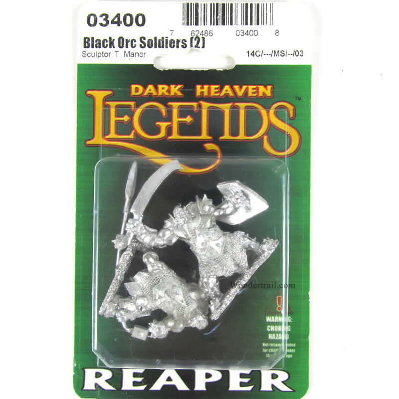 RPR03400 Orc Spearman and Swordsman Miniature 25mm Heroic Scale 2nd Image