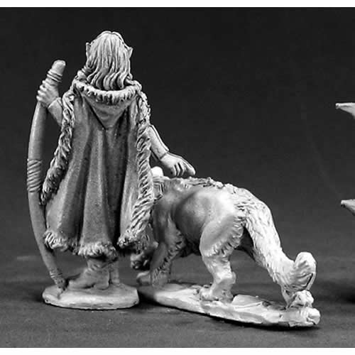 RPR03401 Aeris Elf Ranger and Panther Miniature 25mm Heroic Scale 3rd Image
