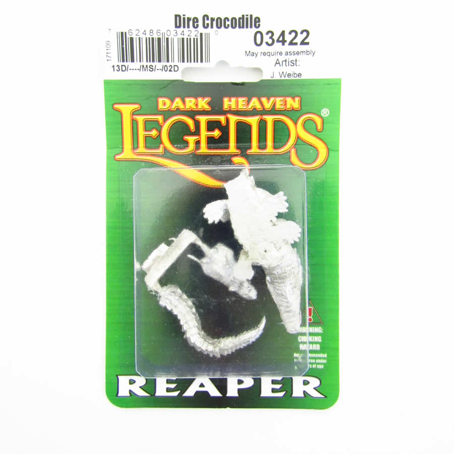 RPR03422 Dire Crocodile Miniature 25mm Heroic Scale Dark Heaven 2nd Image