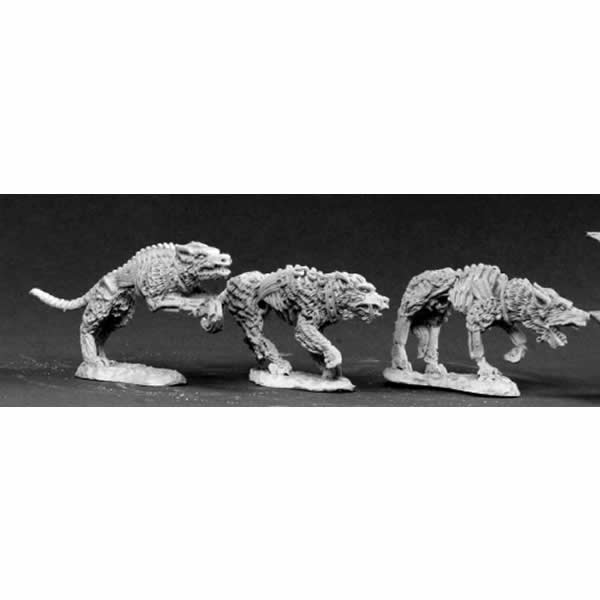 RPR03432 Undead Hounds Miniature 25mm Heroic Scale Dark Heaven Main Image