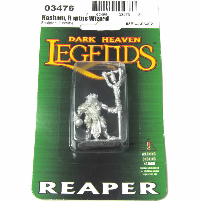 RPR03476 Wizard Kasham Reptus Miniature 25mm Heroic Scale 2nd Image