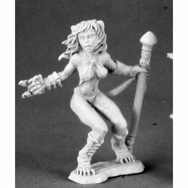 RPR03478 Cat Girl Tawny Firehair Miniature 25mm Heroic Scale Main Image