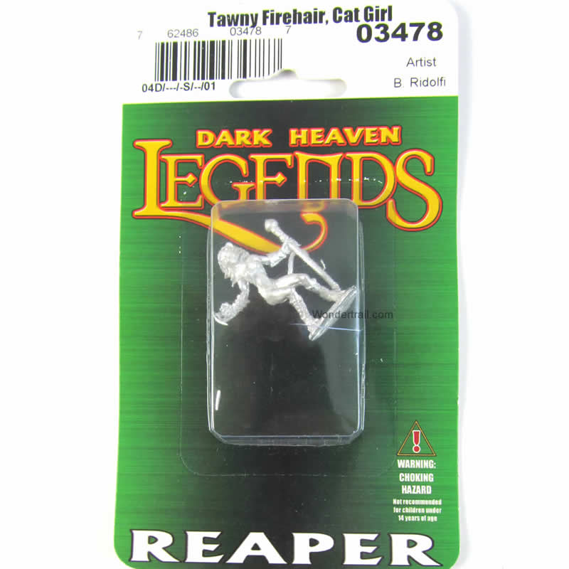 RPR03478 Cat Girl Tawny Firehair Miniature 25mm Heroic Scale 2nd Image