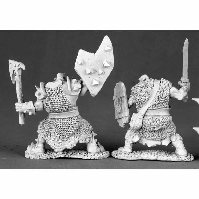RPR03489 Black Orc Warriors Miniature 25mm Heroic Scale Figure Dark Heaven Legends 3rd Image