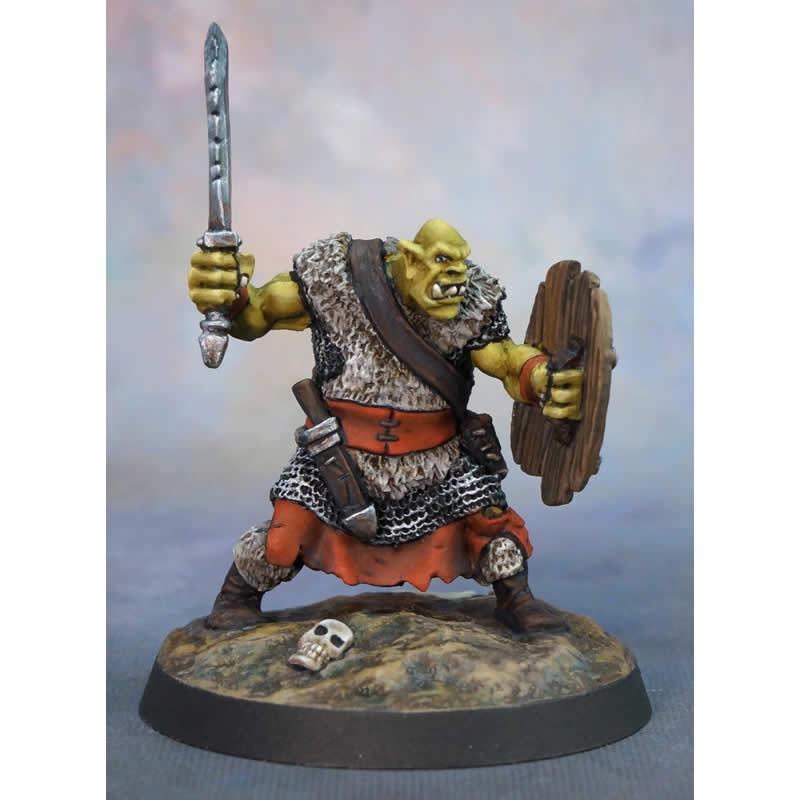 RPR03489 Black Orc Warriors Miniature 25mm Heroic Scale Figure Dark Heaven Legends 4th Image
